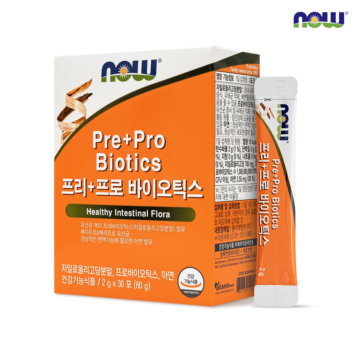 나우푸드 프리+프로 바이오틱스 30포 1박스 1개월분